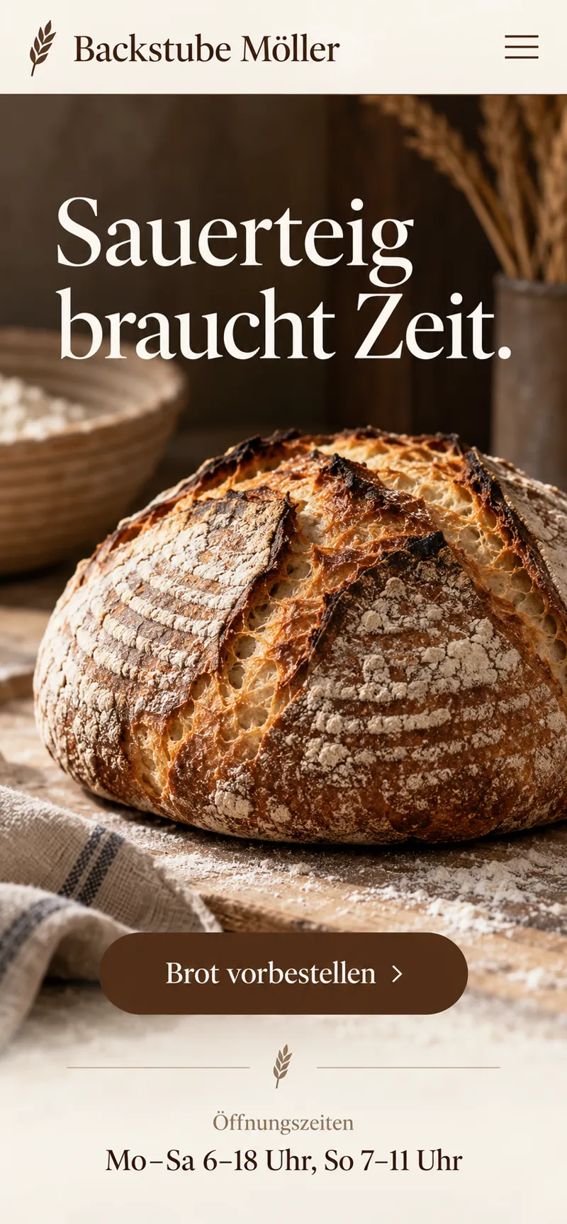 Mobiler Entwurf: Bäckerei