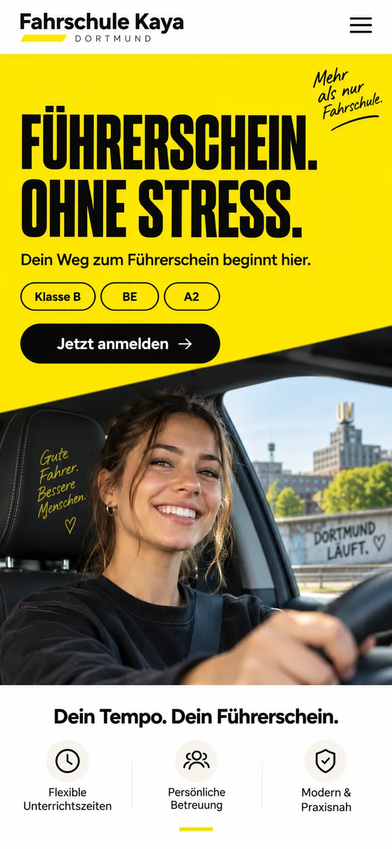 Mobiler Entwurf: Fahrschule